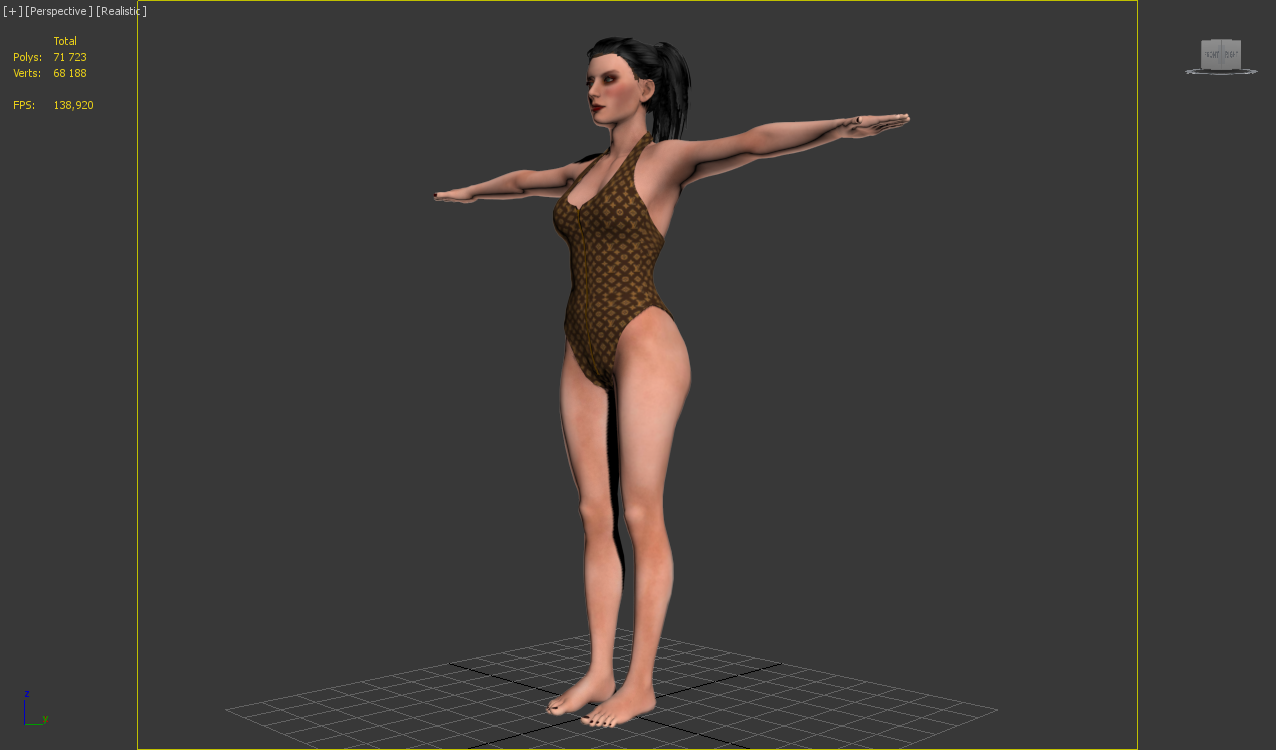 women swimsuit louis vuitton 1 3D Model in Woman 3DExport