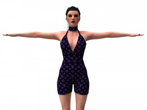 women swimsuit louis vuitton 3D 모델