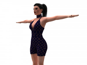 women swimsuit louis vuitton 3D 모델