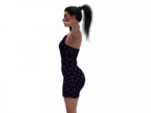 women swimsuit louis vuitton 3D 모델