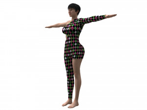 3d realistic female with clothing 3Dモデル