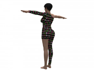 3d realistic female with clothing 3Dモデル