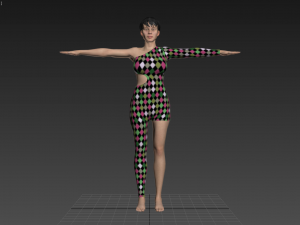 3d realistic female with clothing 3Dモデル