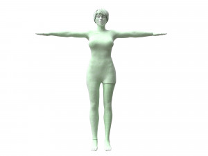 female character with harlequin clothing Modello 3D