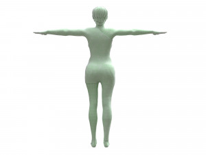 female character with harlequin clothing Modello 3D