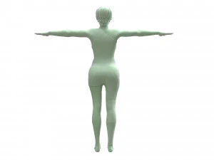 female character with harlequin clothing 3D Model