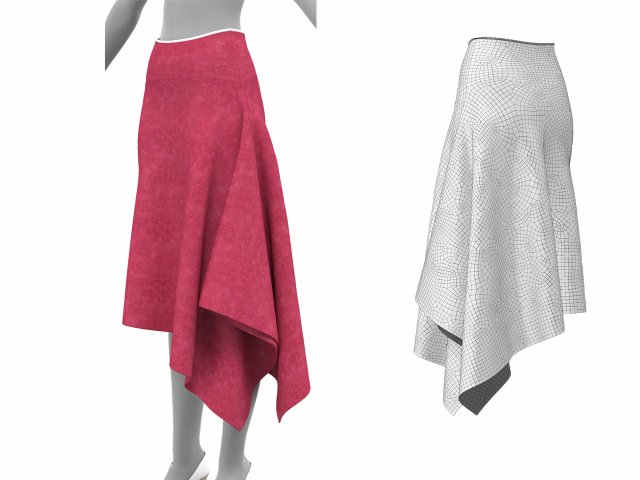 skirt 2 3D मॉडल .c4d .max .obj .3ds .fbx .stl .blend 