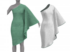 green dress 3D Model