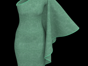 green dress Model 3D