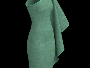 green dress Model 3D