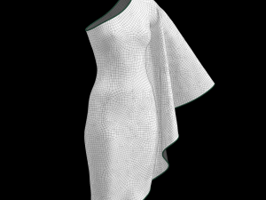 green dress Model 3D