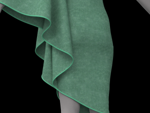 green dress Model 3D