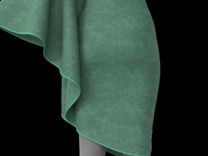green dress Model 3D
