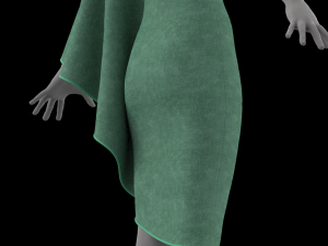 green dress Model 3D