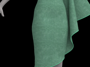 green dress Model 3D