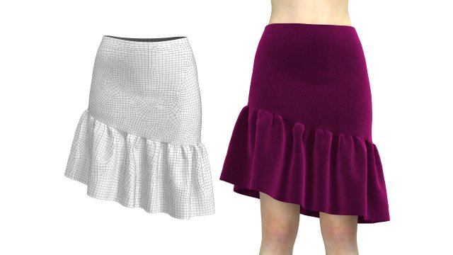 skirt 15 3D Modell .c4d .max .obj .3ds .fbx .stl .blend