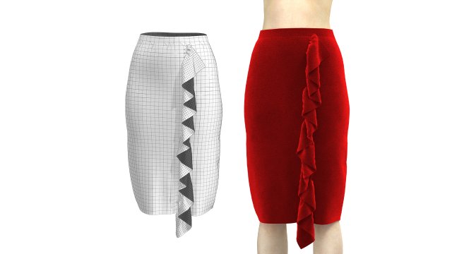 skirt 17 3D 模型 .c4d .max .obj .3ds .fbx .stl .blend 