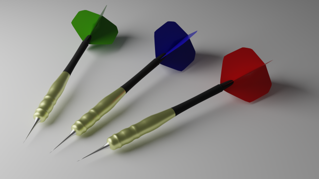 darts rgb 3D Model .c4d .max .obj .3ds .fbx .stl .blend 