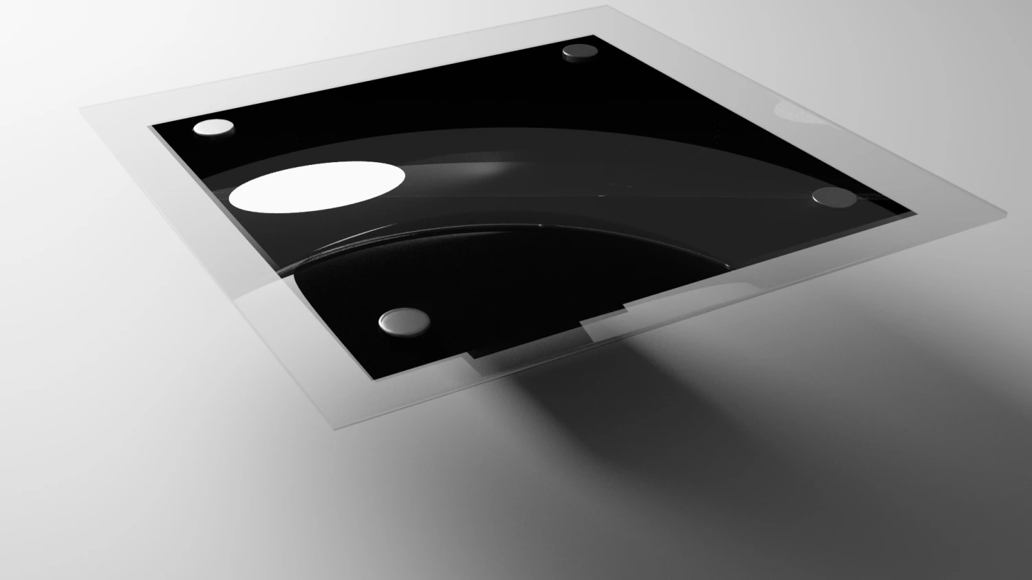 glass table 3D Model .c4d .max .obj .3ds .fbx .stl .blend