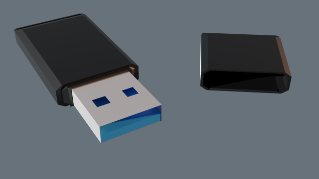 usb flash 3 3D Model .c4d .max .obj .3ds .fbx .stl .blend 