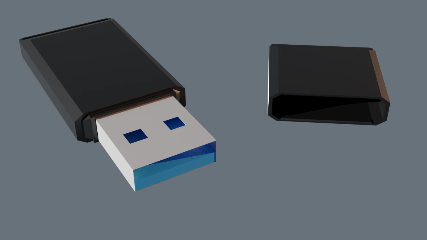 usb flash 3 3D Model .c4d .max .obj .3ds .fbx .stl .blend 
