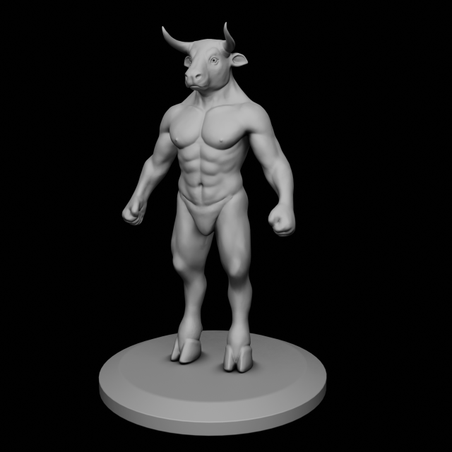 Minotaur 3d print Modello di stampa 3D .c4d .max .obj .3ds .fbx .stl .blend 
