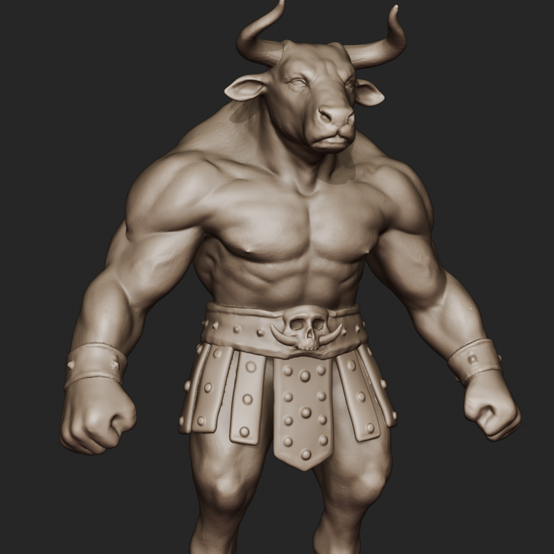 Minotaur 3D 打印模型 .c4d .max .obj .3ds .fbx .stl .blend 