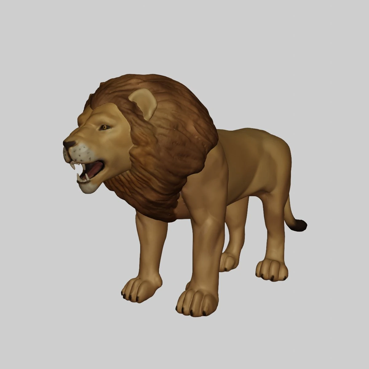 Lion 3D Print Model .c4d .max .obj .3ds .fbx .stl .blend 