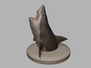 2 in 1 great white shark 3D Print Model