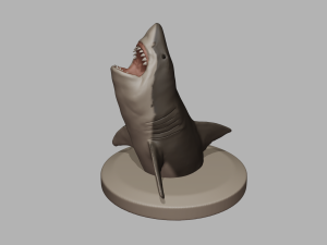 2 in 1 great white shark 3D Print Model