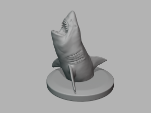 2 in 1 great white shark 3D Print Model