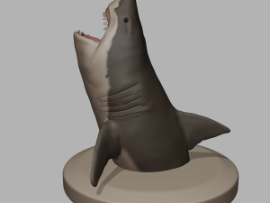 2 in 1 great white shark 3D Print Model