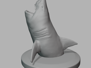 2 in 1 great white shark 3D Print Model