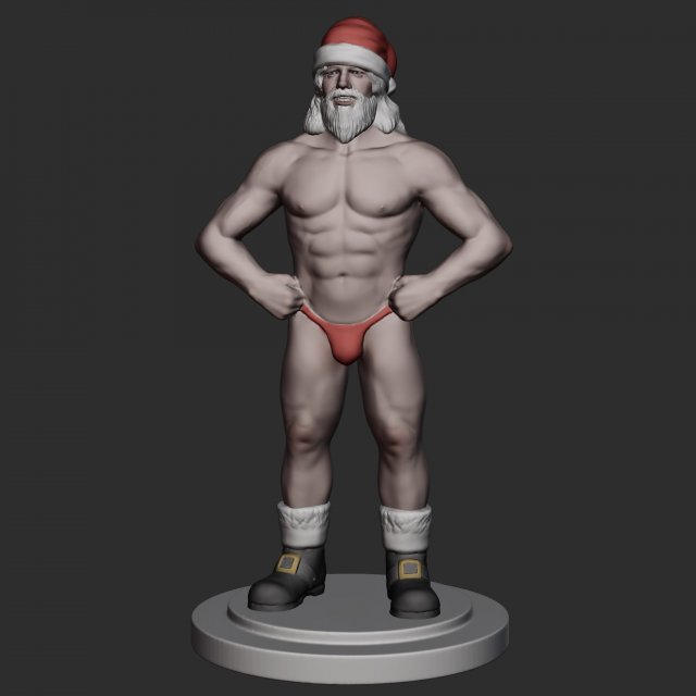 Bad Santa 3D Print Modèles 3D en vedette .c4d .max .obj .3ds .fbx .stl .blend