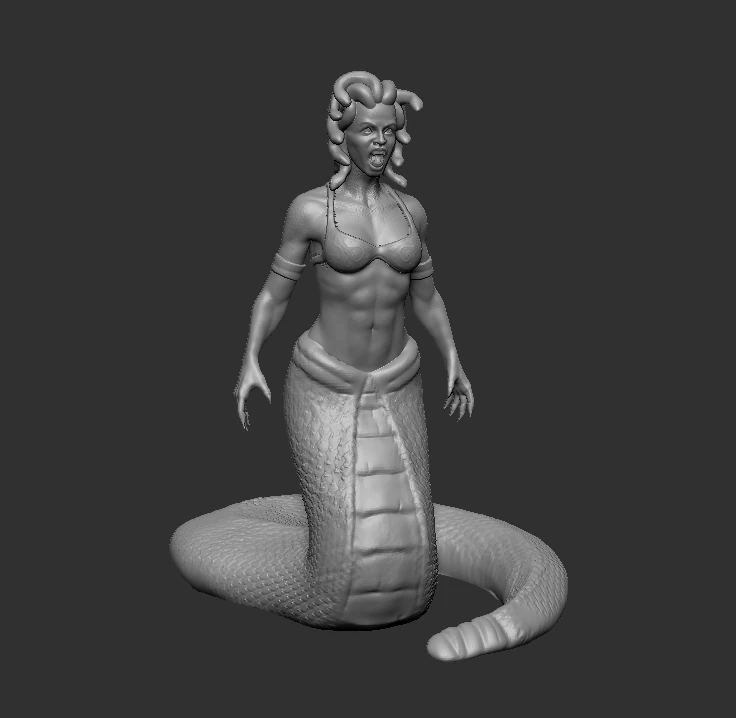Medusa 3D Print 3D Model .c4d .max .obj .3ds .fbx .stl .blend