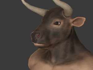 Minotaur Low Poly Rigged 3D Model