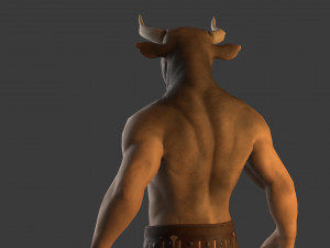 Minotaur Low Poly Rigged 3D Model