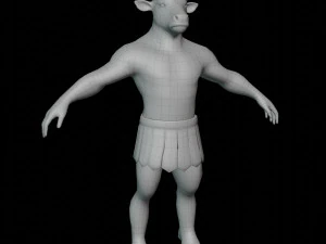 Minotaur Low Poly Rigged 3D Model