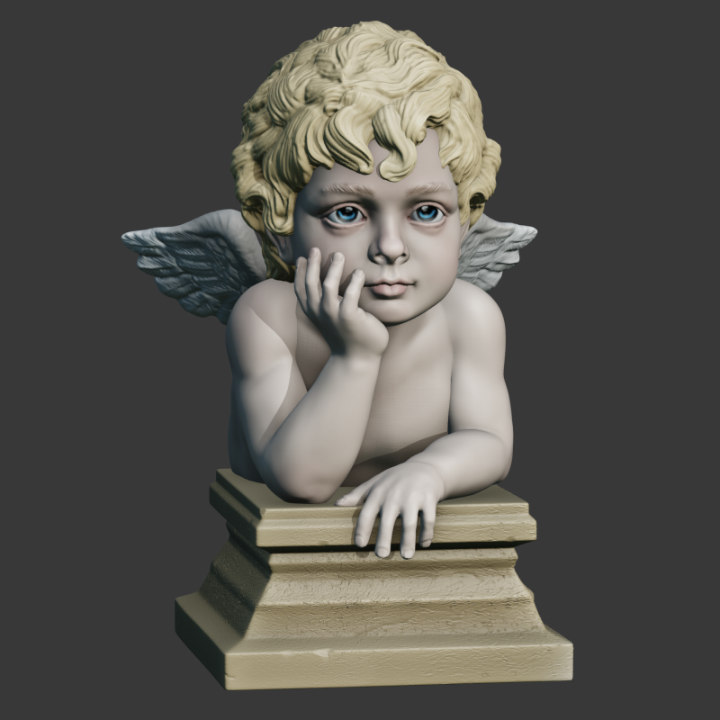 Cherub 3D Print Model do druku 3D .c4d .max .obj .3ds .fbx .stl .blend 