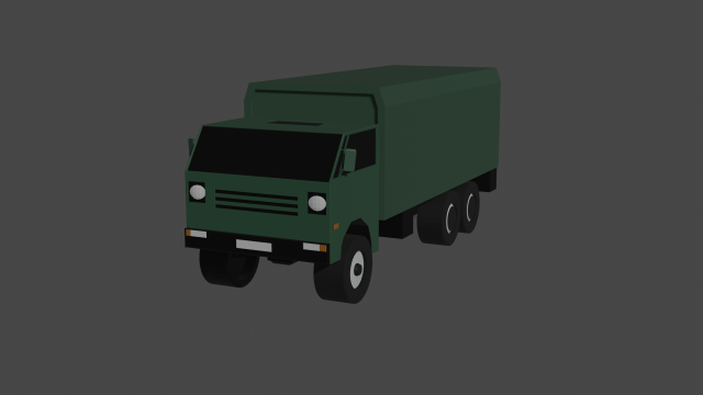 military truck Model 3D .c4d .max .obj .3ds .fbx .stl .blend