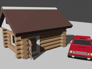 Collezione di modellini di auto e personaggi domestici Modello 3D