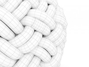 knotty flour cushion 3D 模型