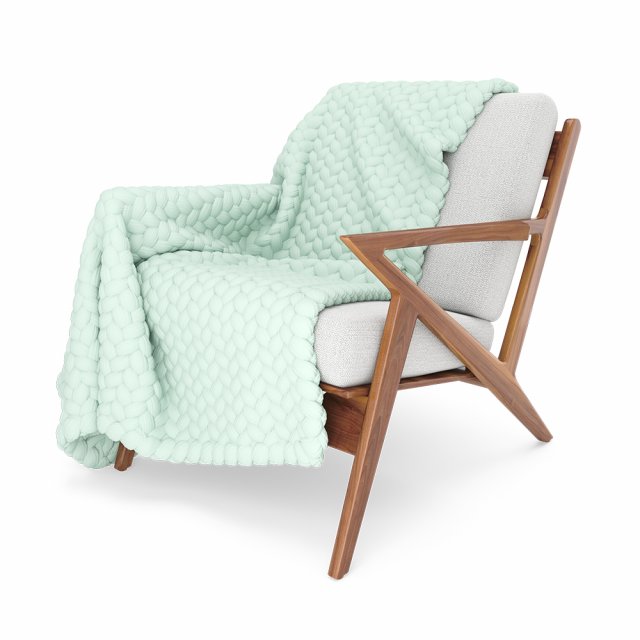soto chair with wool blanket 3D 모델 .c4d .max .obj .3ds .fbx .stl .blend 