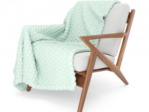 soto chair with wool blanket 3D Модель
