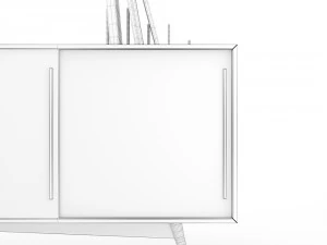 scandinavian tv unit 3D Model