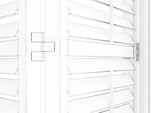 室内折りたたみシャッタードア 3Dモデル