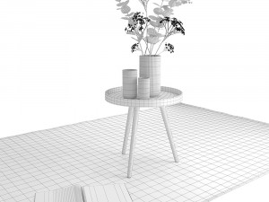 decoration set - livingroom 01 3D Модель
