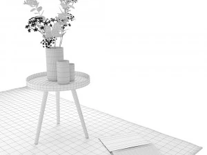 decoration set - livingroom 01 3D Model