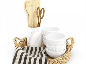 decoration set - kitchen 01 3D Model