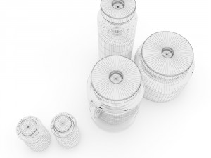 kitchen glass jars 3D 模型